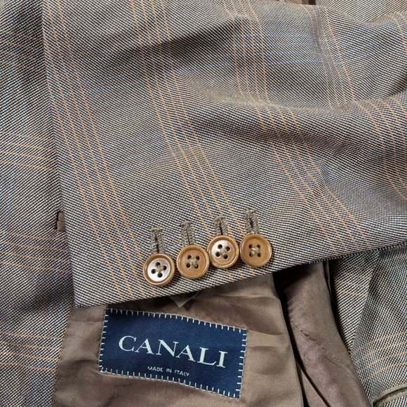 Canali Other - Canali Silk Wool Blazer 42R (EU52R) Brown Glen Plaid Made in Italy Sport Coat